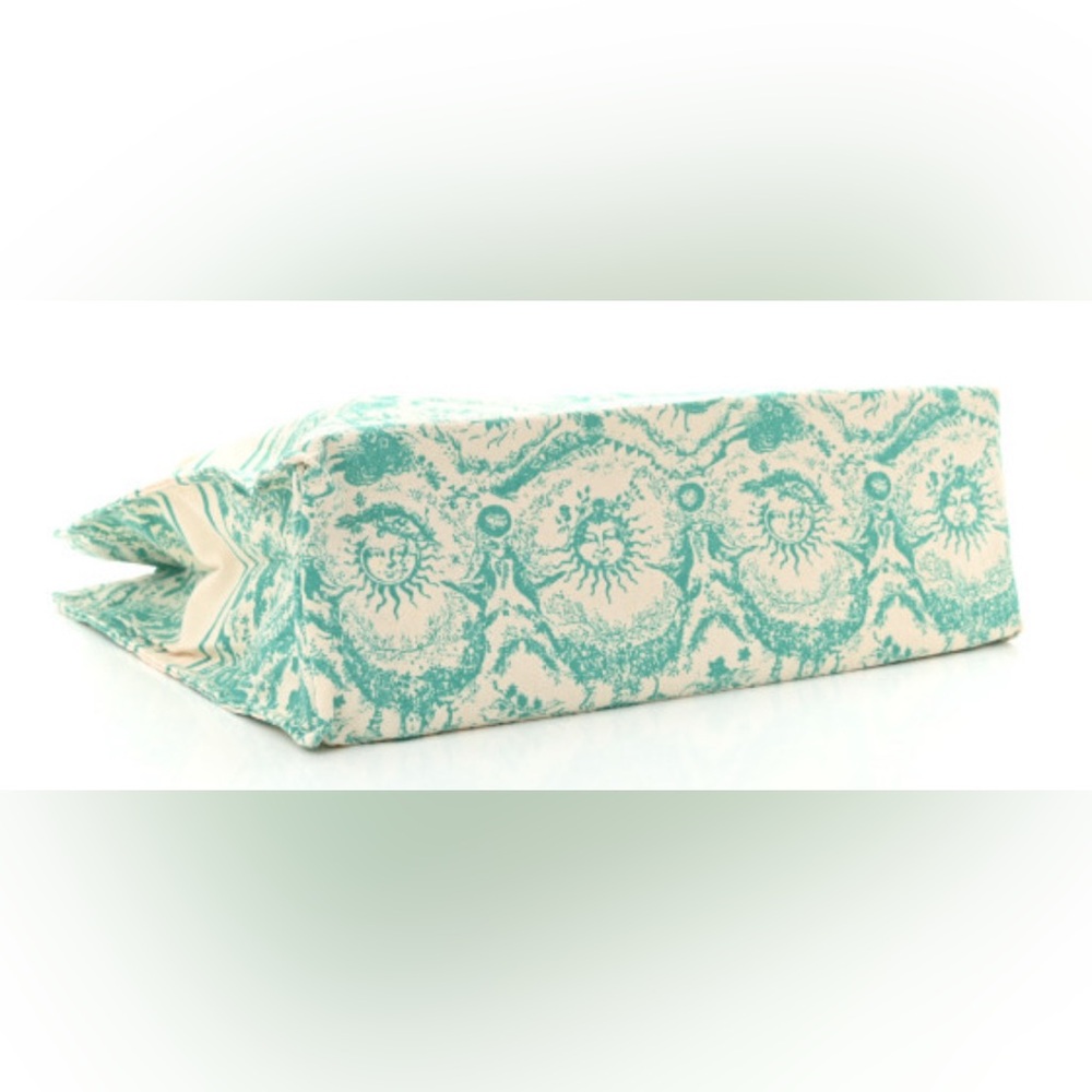 Dior Tote Christian Dior logo Aquamarine Soleil Bag NWT Dior LTD Teal Dioriviera - Picture 6 of 9